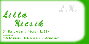 lilla micsik business card